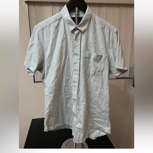 WRK Standard Shirt Work Rest Karma Button Up Mens Medium Geometric 4 Way Stretch